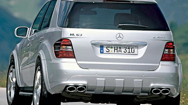 Rear view of Mercedes ML63 AMG