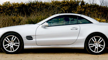 Side view of Mercedes SL500