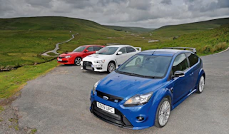 Ford Focus RS vs Mitsubishi Evo X vs Subaru Impreza STi