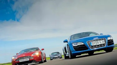 Aston Martin V12 Vantage vs Audi R8 vs Corvette ZR1