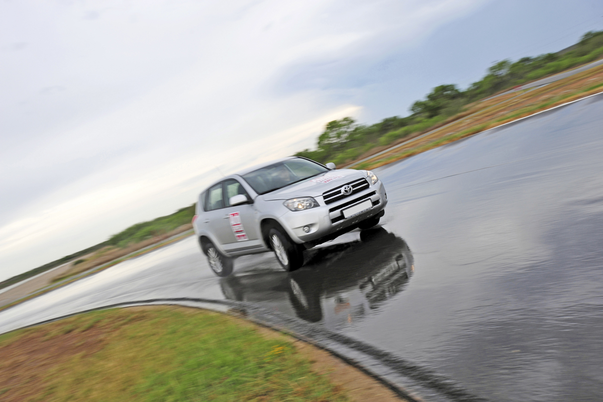 Wet cornering