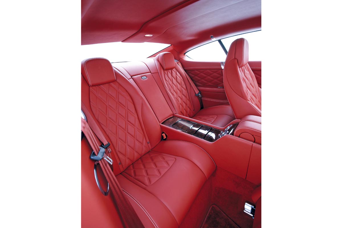 New Bentley Continental GT rear seats
