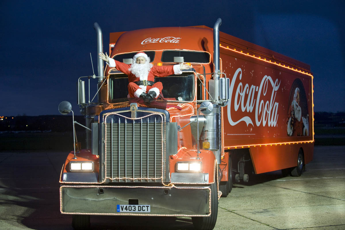 We drive the Coca Cola Christmas lorry!