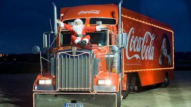 We drive the Coca Cola Christmas lorry!