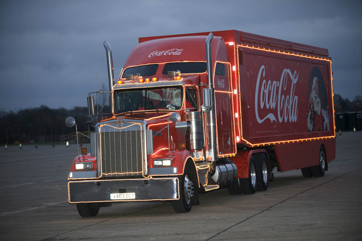 We drive the Coca Cola Christmas lorry!