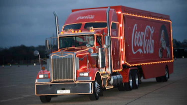 We drive the Coca Cola Christmas lorry!