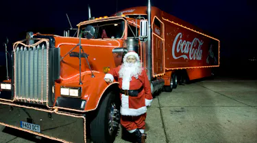 We drive the Coca Cola Christmas lorry! ken