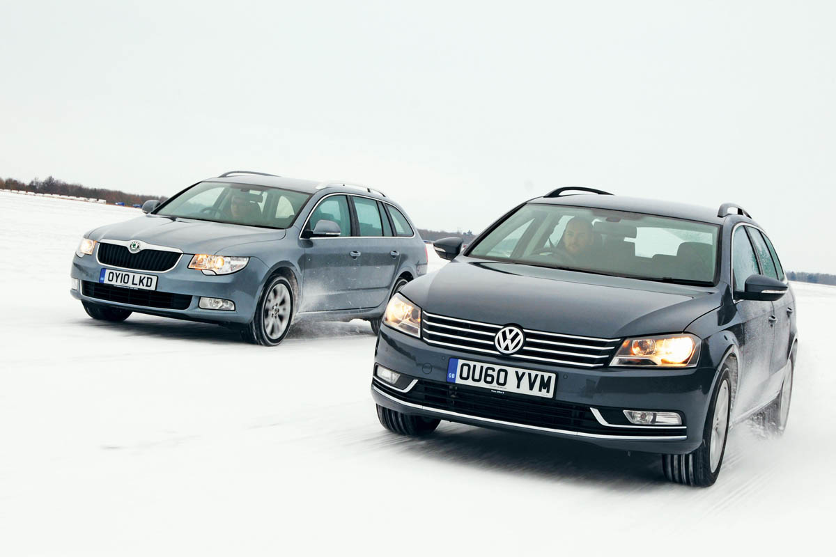 New VW Passat vs. Superb front