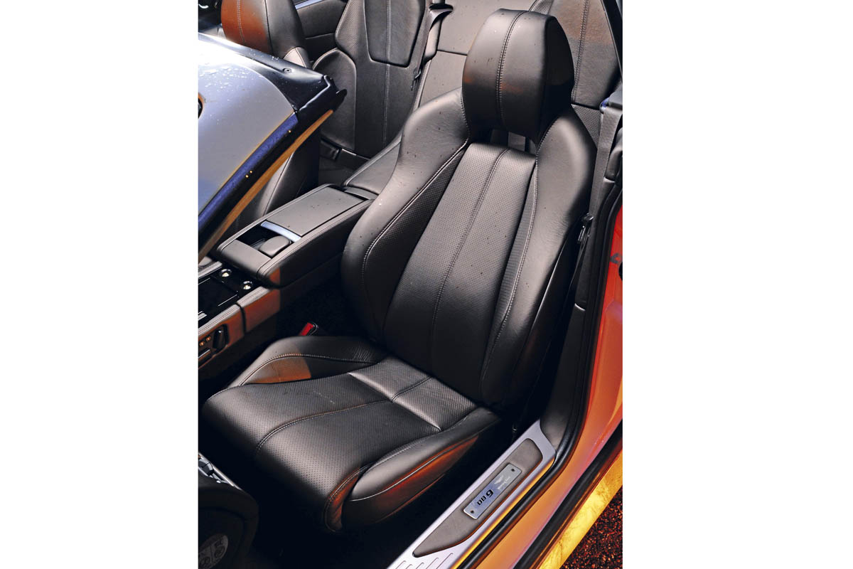 Aston DB9 Volante Morning Frost seats