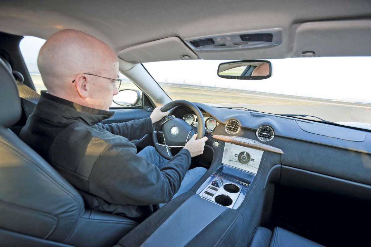 Fisker Karma driving