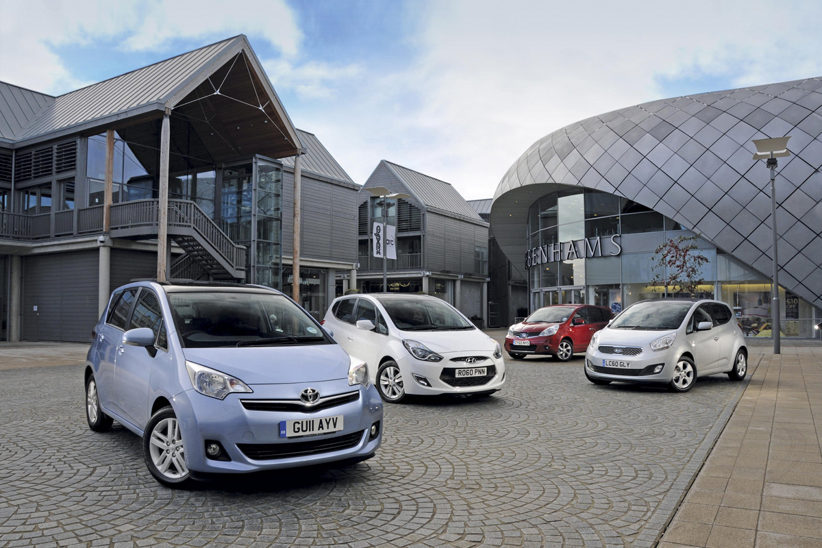 Toyota Verso-S vs Rivals front