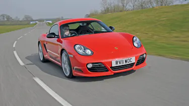 Porsche Cayman R front track