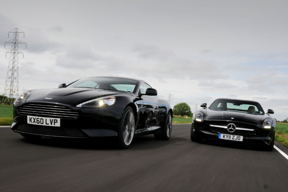 Aston Martin Virage vs Mercedes SLS AMG
