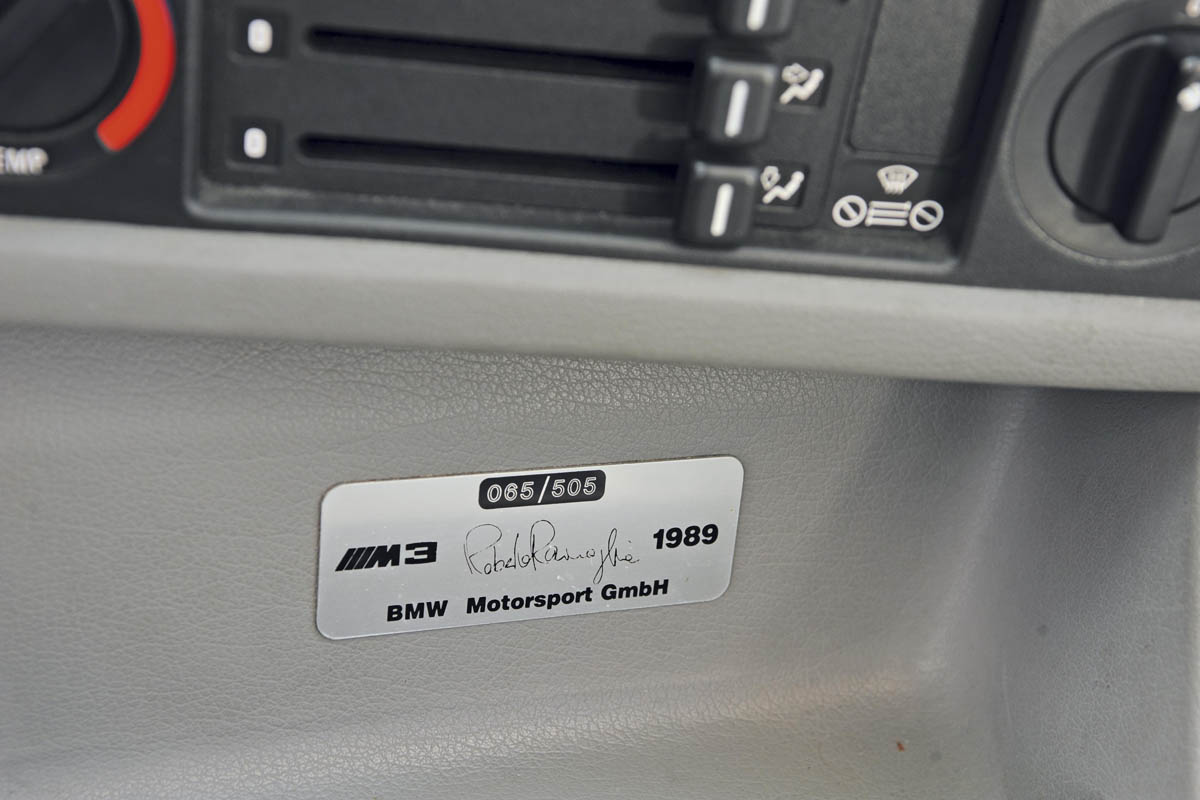 BMW E30 M3 plaque