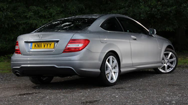 Mercedes C180 Coupe rear three-quarters