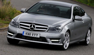 Mercedes C180 Coupe front three-quarters