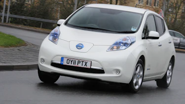 Nissan Leaf front cornering