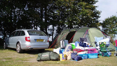 Skoda Superb Estate camping