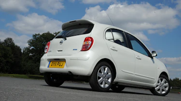 Nissan Micra 1.2 DIG-S Tekna rear three-quarters