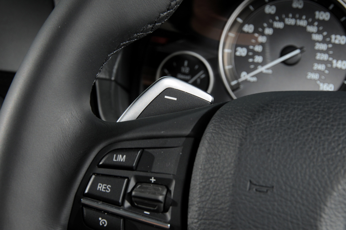 BMW 520d SE steering wheel