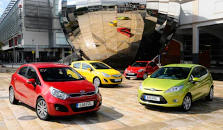 Kia Rio vs Vauxhall Corsa vs Renault Clio vs Ford Fiesta