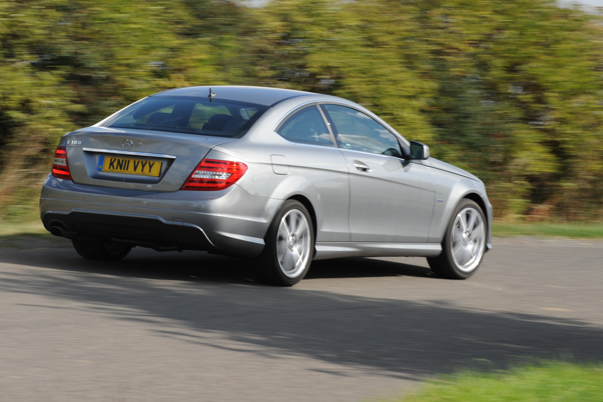 Mercedes C180 Coupe rear cornering