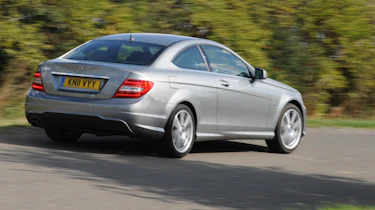 Mercedes C180 Coupe rear cornering