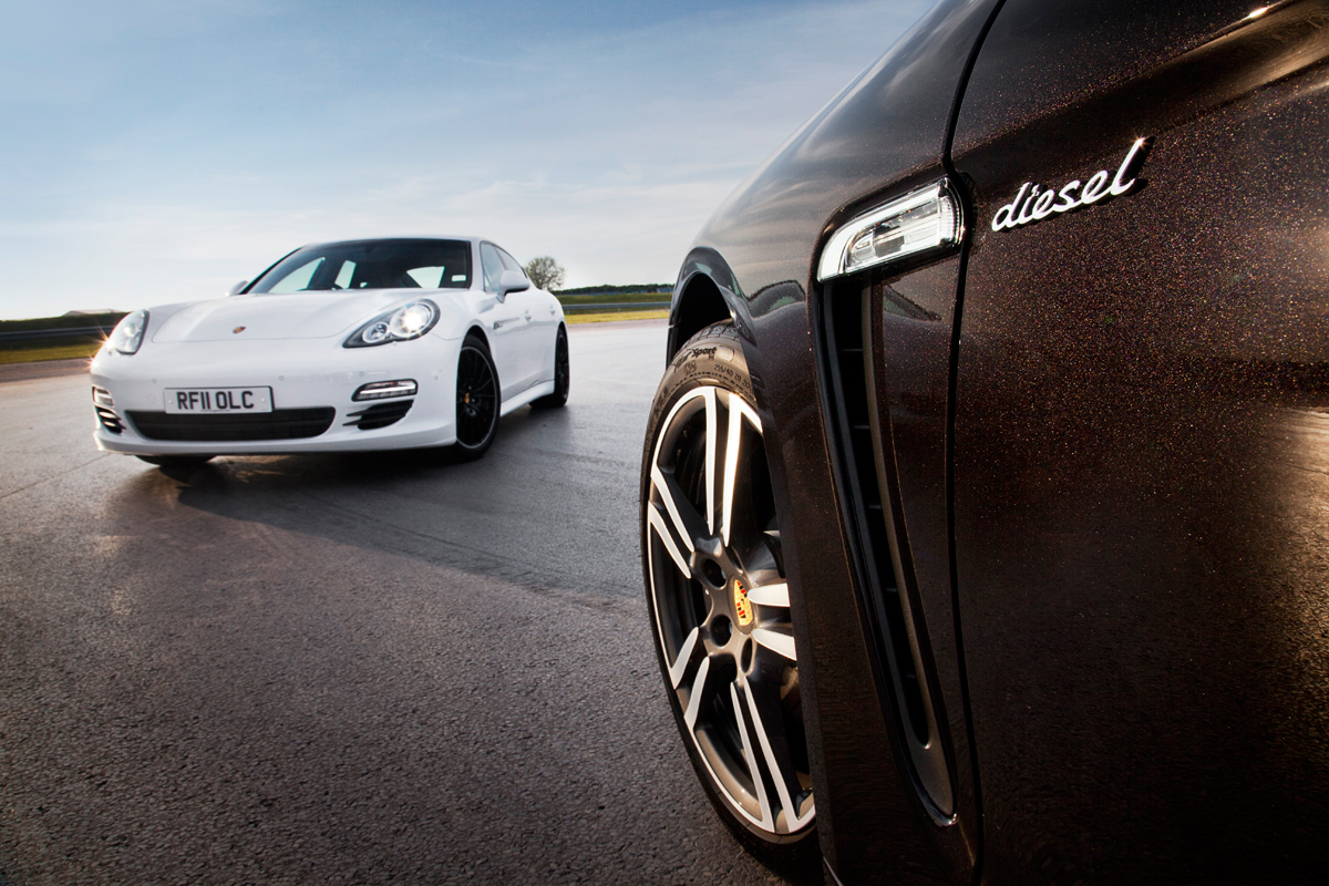 Porsche Panamera Diesel front tracking