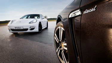 Porsche Panamera Diesel front tracking