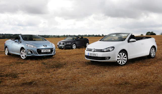 Peugeot 308 CC vs Audi A3 Cabriolet vs Volkswagen Golf Cabriolet
