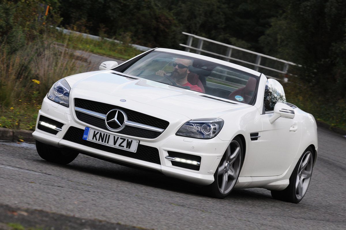 Mercedes SLK 250 front cornering