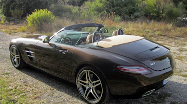 Mercedes SLS AMG Roadster rear three-quarters