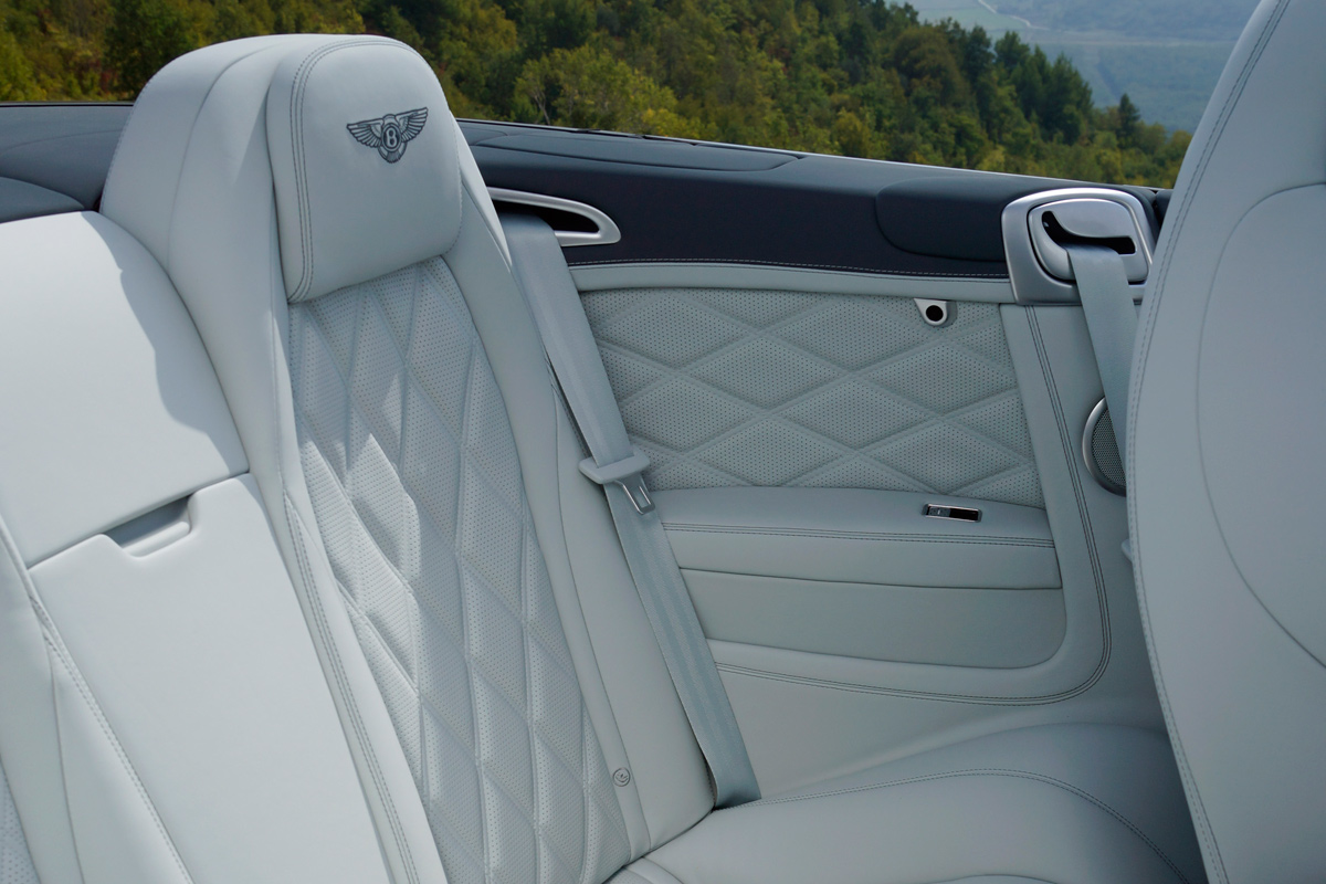 Bentley Continental GTC rear seats