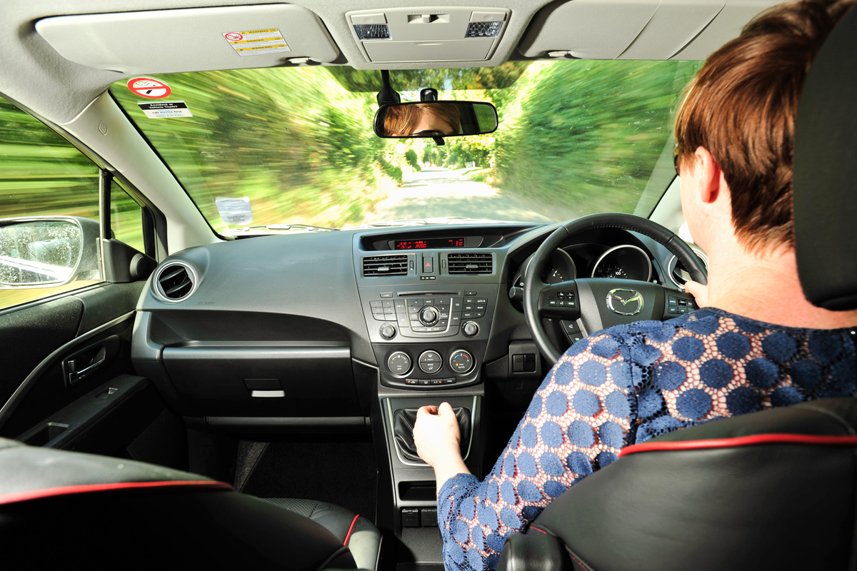 Mazda 5 driving
