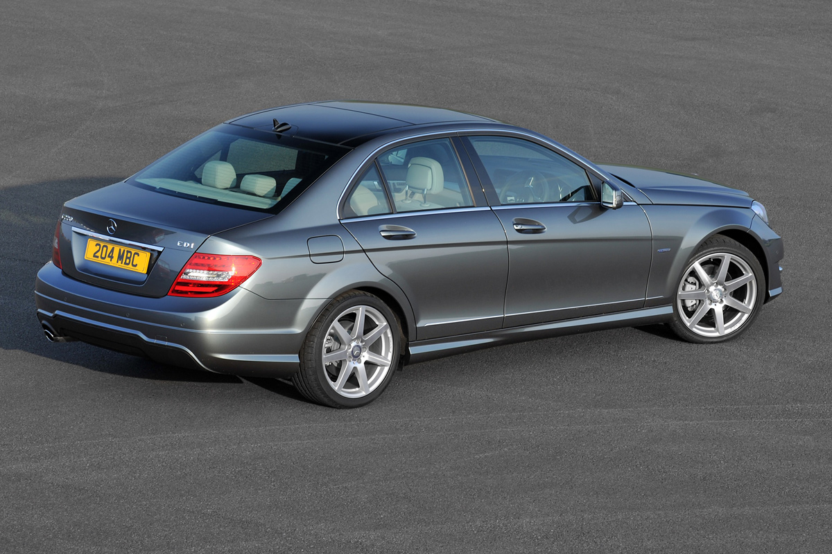 Mercedes C-Class rear three-quarters