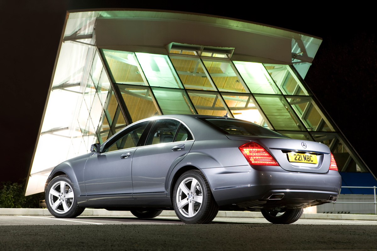 Mercedes S-Class rear three-quarters