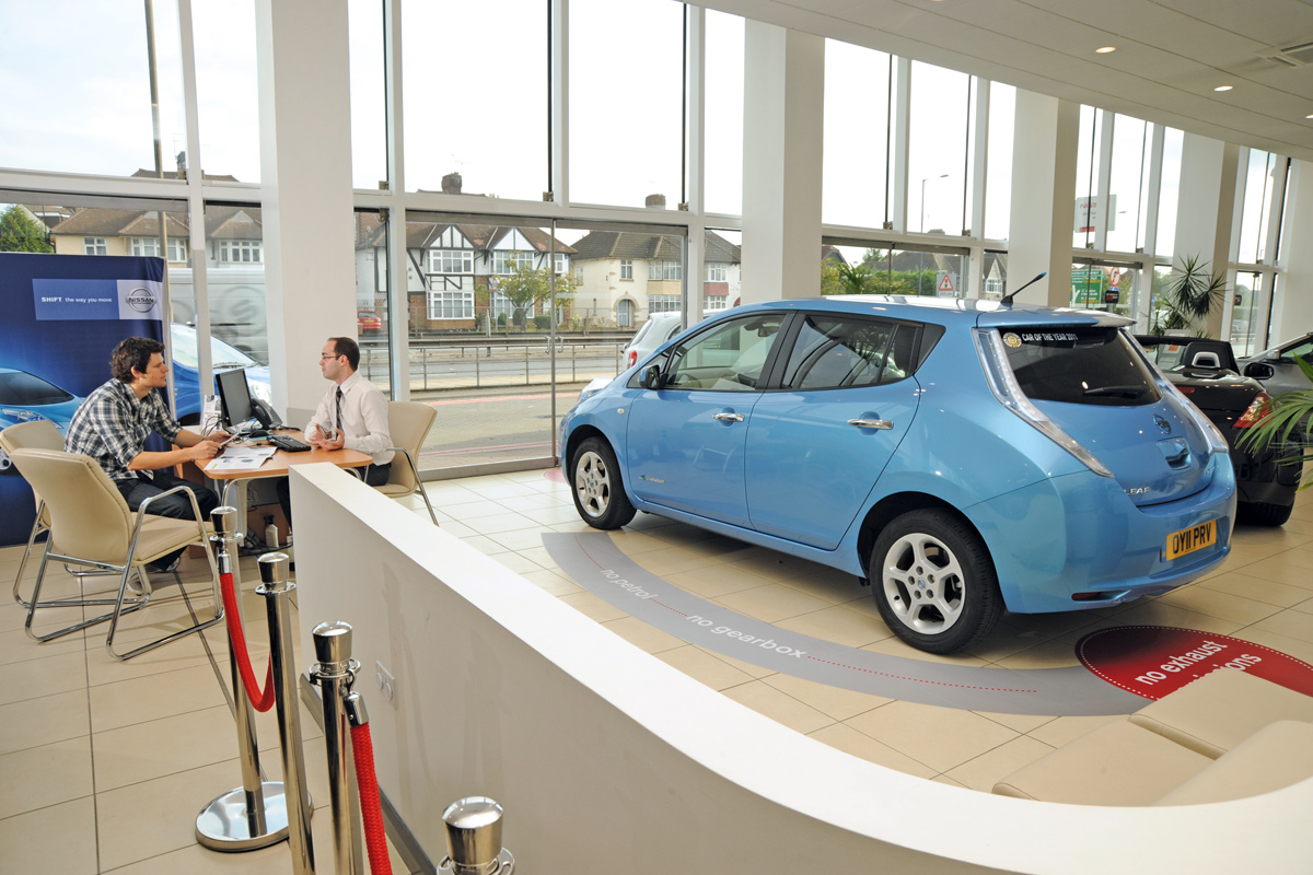 Nissan Leaf rear three-quarters
