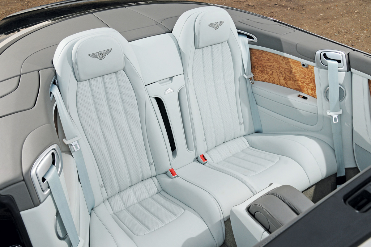 Bentley Continental GTC rear seats