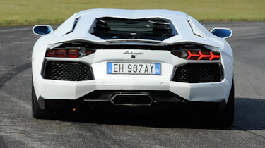 Lamborghini Aventador rear cornering