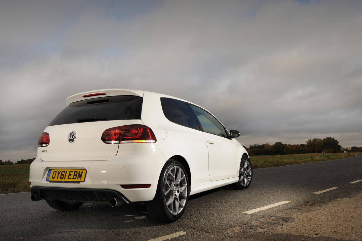 VW Golf GTI 35 rear three-quarters