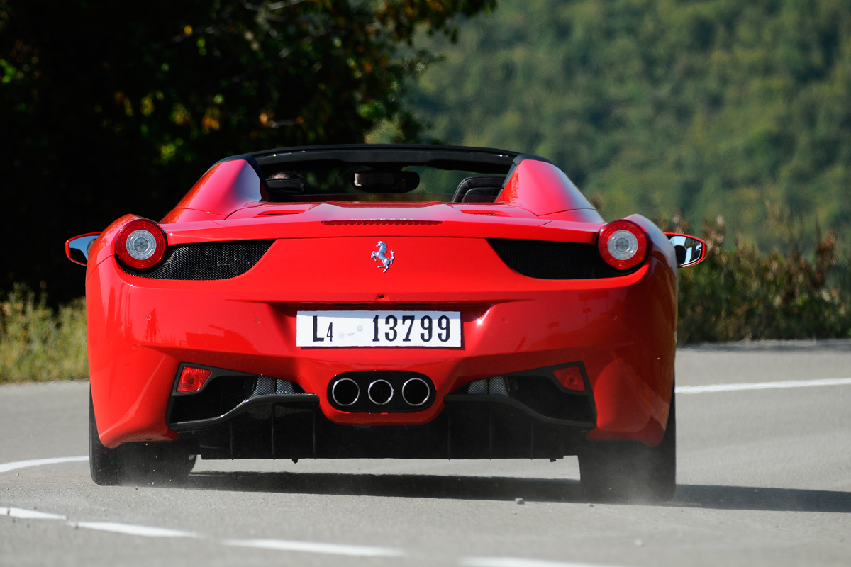 Ferrari 458 Spider rear three-quarters
