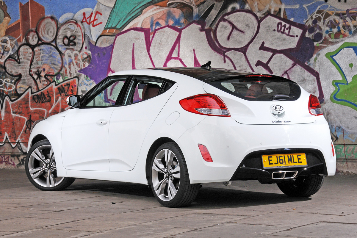 Hyundai Veloster rear three-quarters