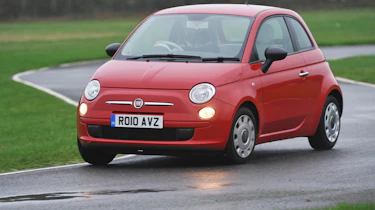 Fiat 500 front cornering