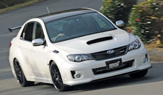 Subaru Impreza S206 front cornering