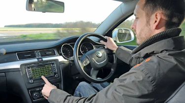 Skoda Superb Estate driving