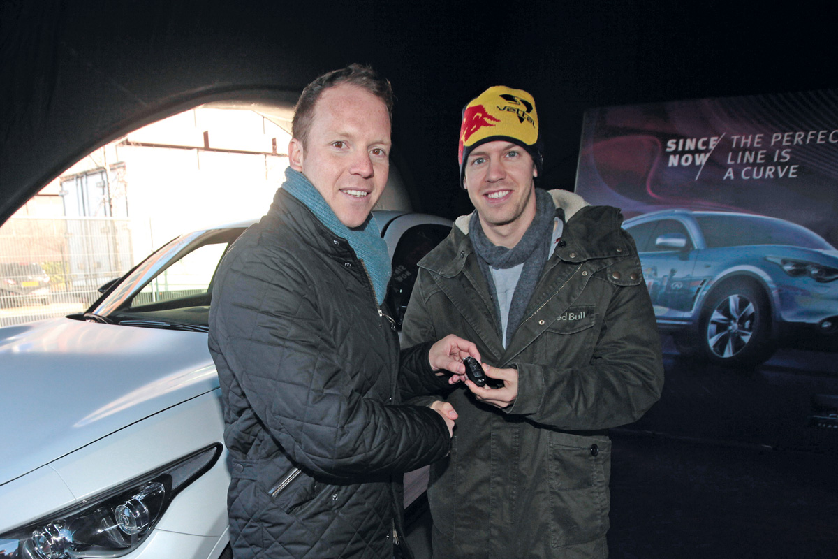 Jack Rix and Sebastian Vettel