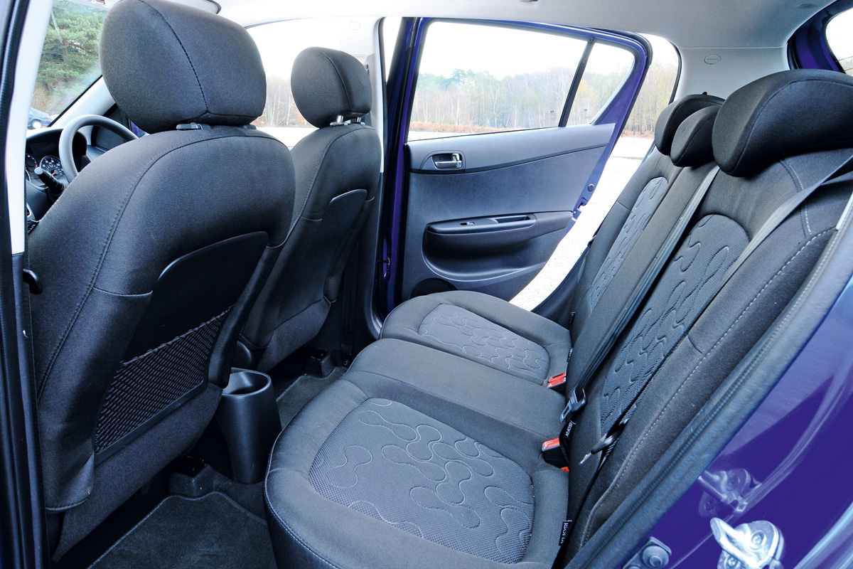 Hyundai i20 Blue rear seats