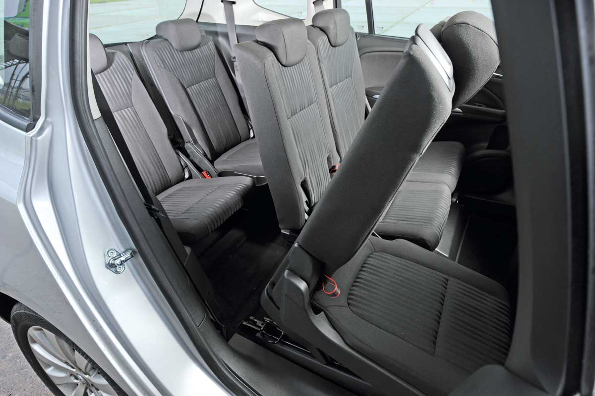 Vauxhall Zafira Tourer 2.0 CDTI rear seats