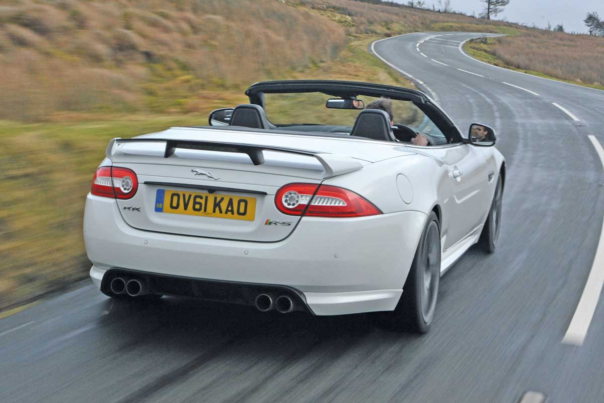 Jaguar XKR-S Convertible rear tracking