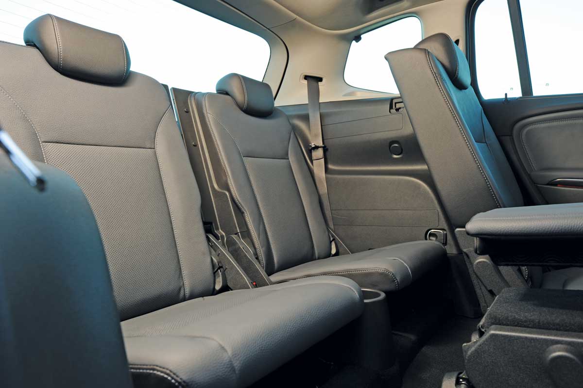 Vauxhall Zafira Tourer Elite rear seats